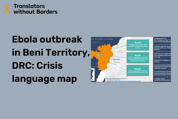 Ebola outbreak in Beni Territory, DRC — Crisis language map