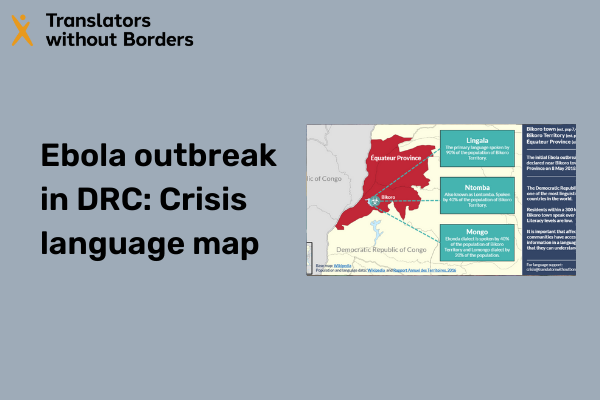 Ebola outbreak in DRC – Crisis language map