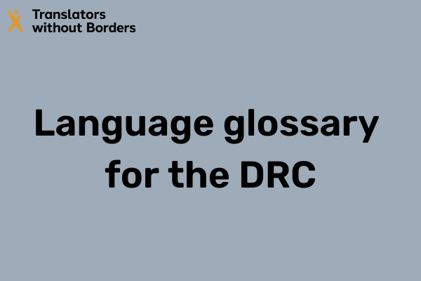 Language glossary for the DRC