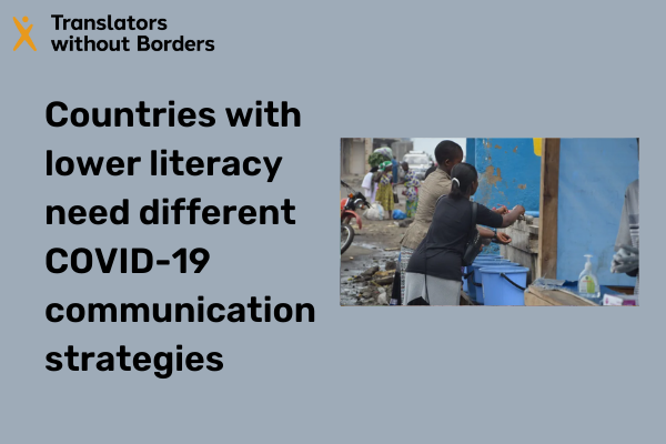 Countries with lower literacy levels need different COVID-19 communication strategies