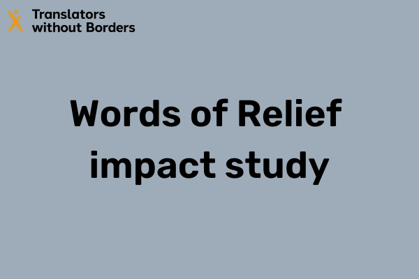 Words of Relief impact study