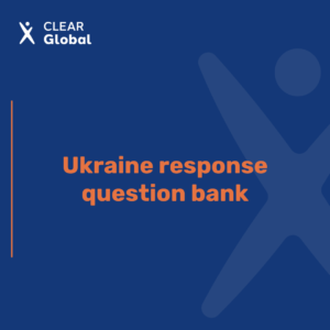 Ukraine response question bank