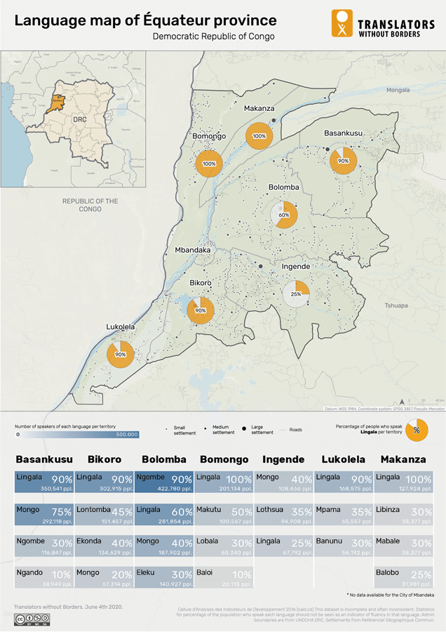 Crise, Langue, Carte, RDC, Équateur, Ebola