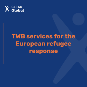 TWB services for the European refugee response
