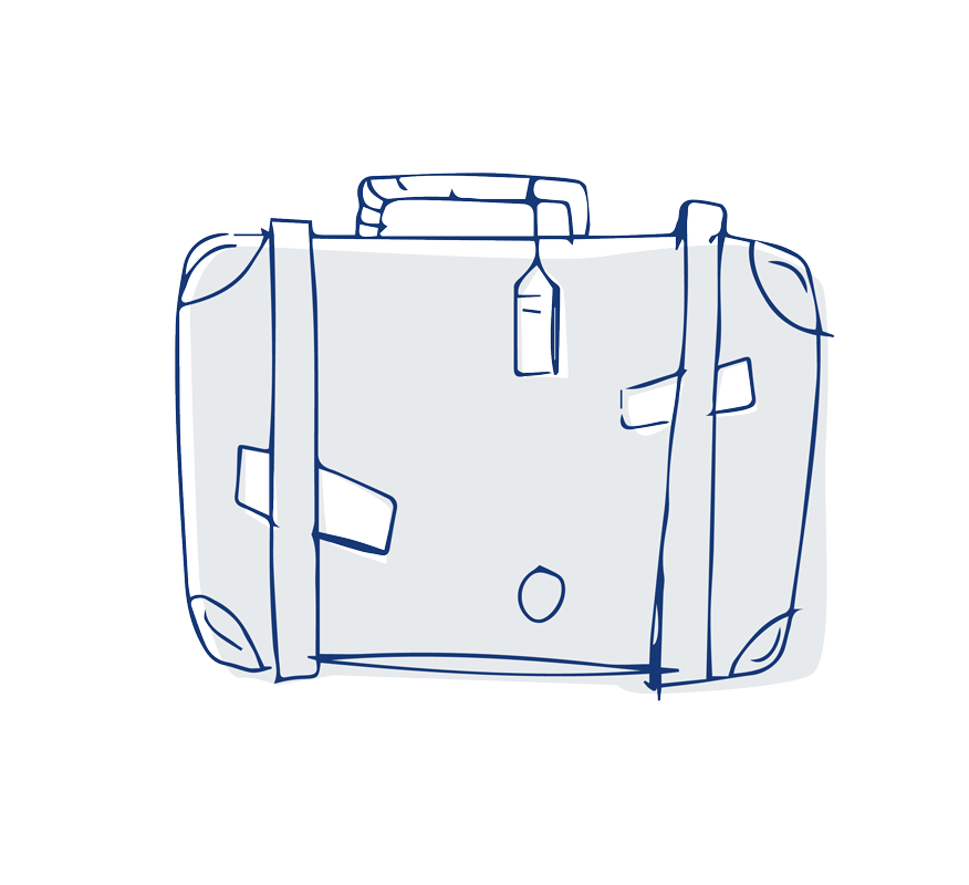 illustrated suitcase