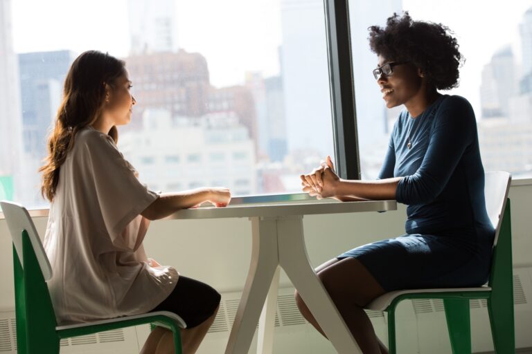 Women working at desk