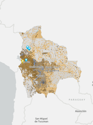 Mapa de comunicación y vulnerabilidad en Bolivia